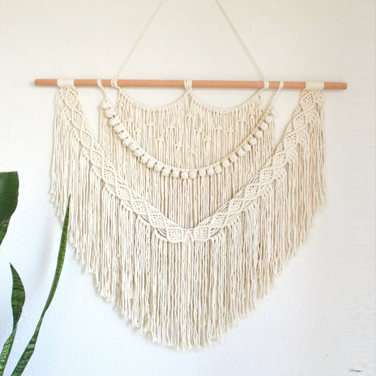 Decorative Macrame Wall Tapestry Red Orange | Kelmera