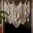 Decorative Macrame Wall Tapestry Red Orange | Kelmera
