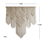 Decorative Macrame Wall Tapestry Red Orange | Kelmera