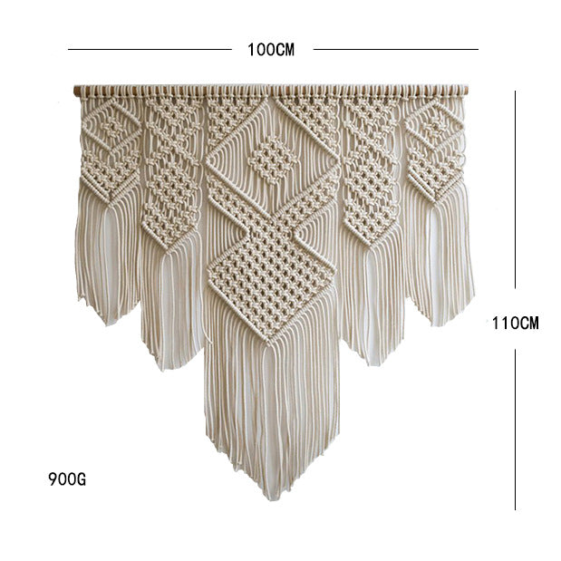 Decorative Macrame Wall Tapestry Red Orange | Kelmera