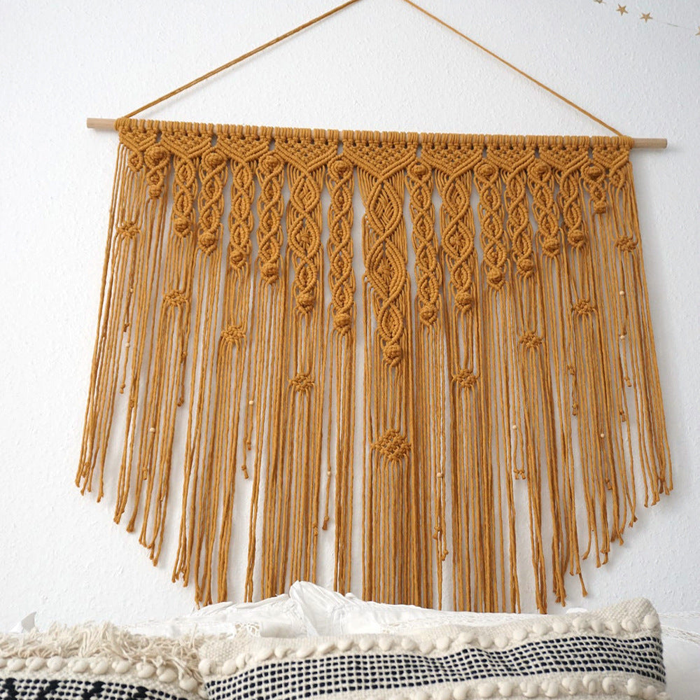 Decorative Macrame Wall Tapestry Red Orange | Kelmera