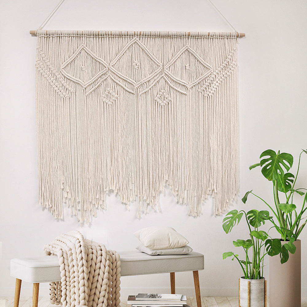 Decorative Macrame Wall Tapestry Red Orange | Kelmera