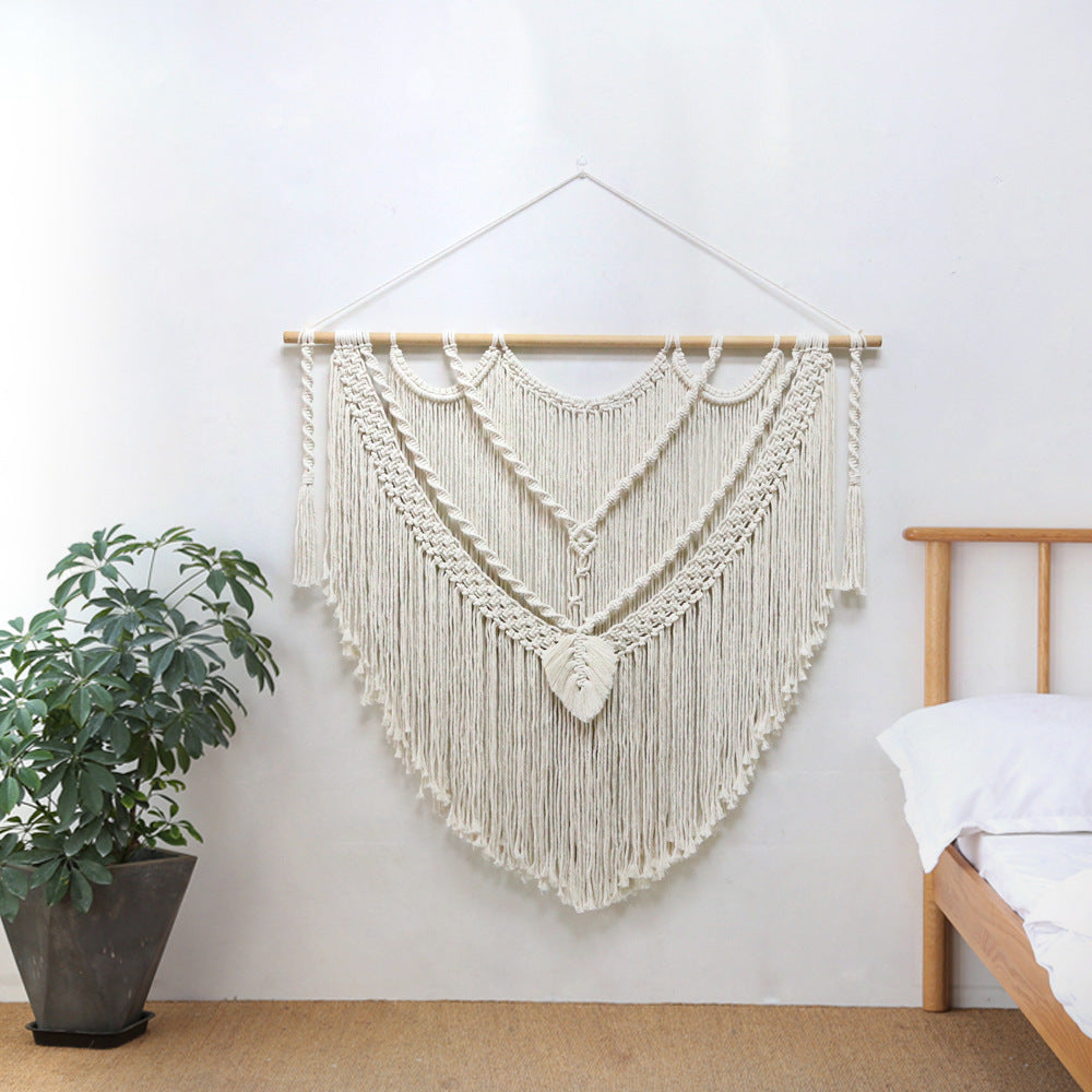 Decorative Macrame Wall Tapestry Red Orange | Kelmera