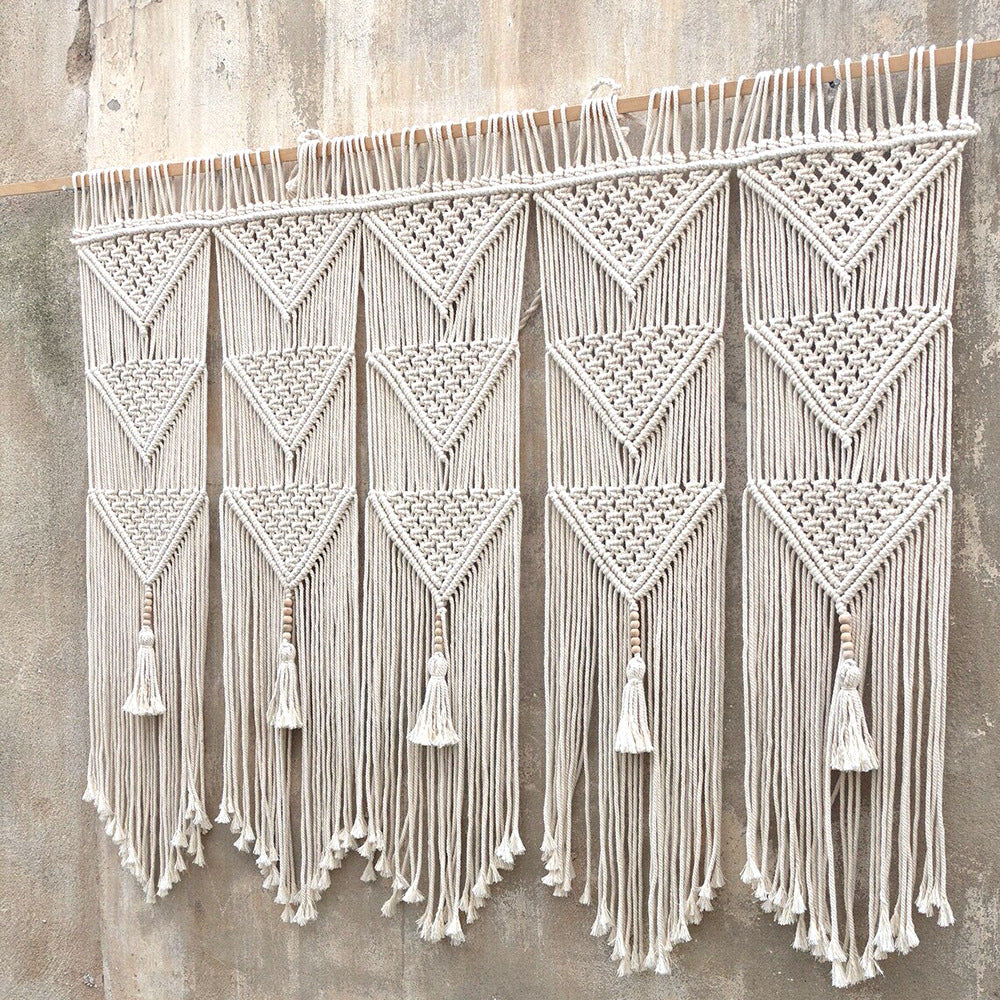 Decorative Macrame Wall Tapestry Red Orange | Kelmera