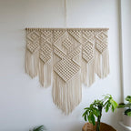 Decorative Macrame Wall Tapestry Red Orange | Kelmera