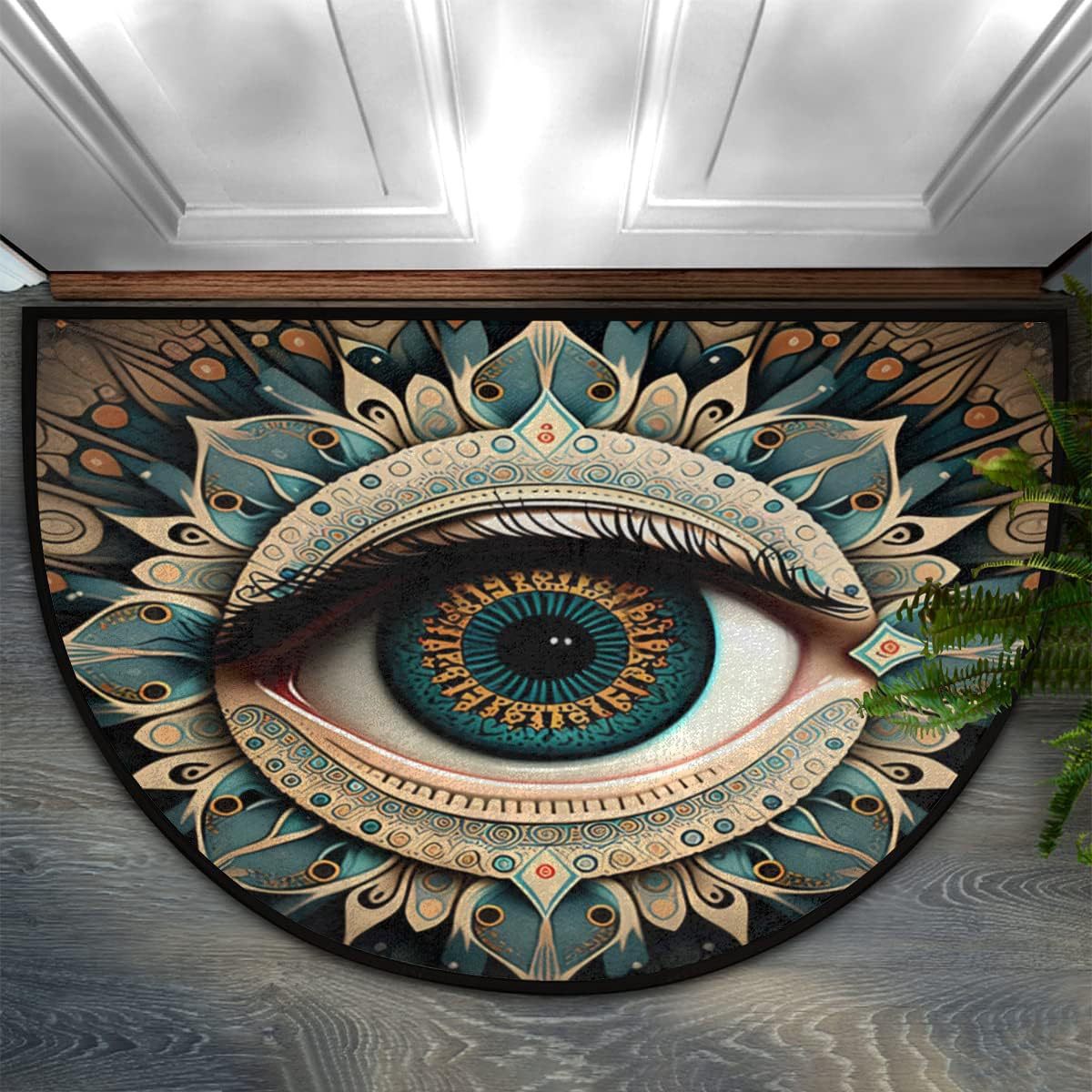 Decorative Mandala Patterned Entrance Mat | Kelmera