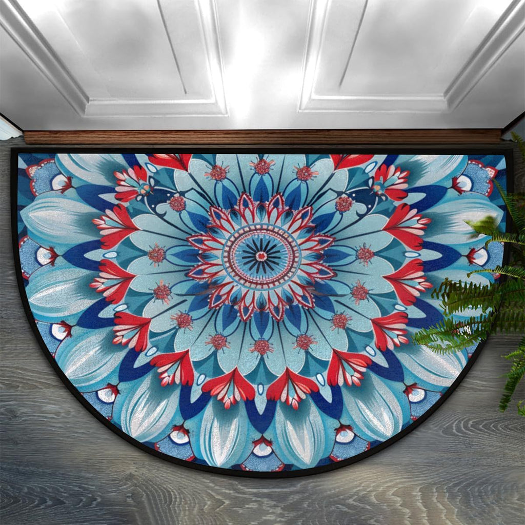 Decorative Mandala Patterned Entrance Mat | Kelmera