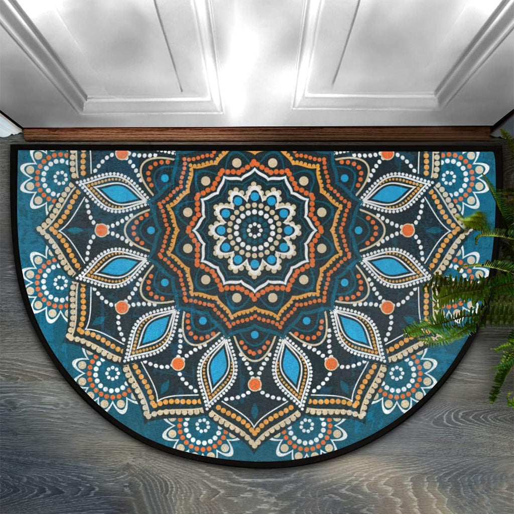 Decorative Mandala Patterned Entrance Mat | Kelmera
