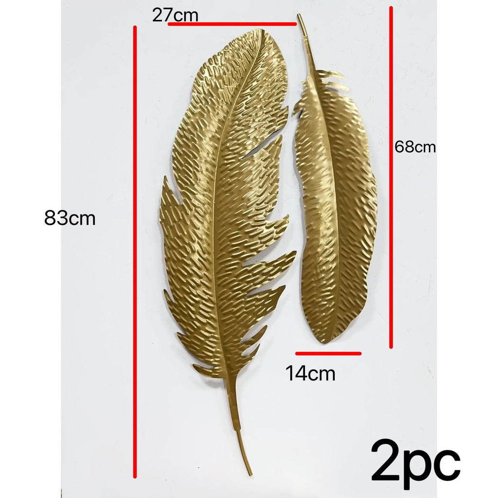 Decorative Metal Feather Wall Art | Kelmera