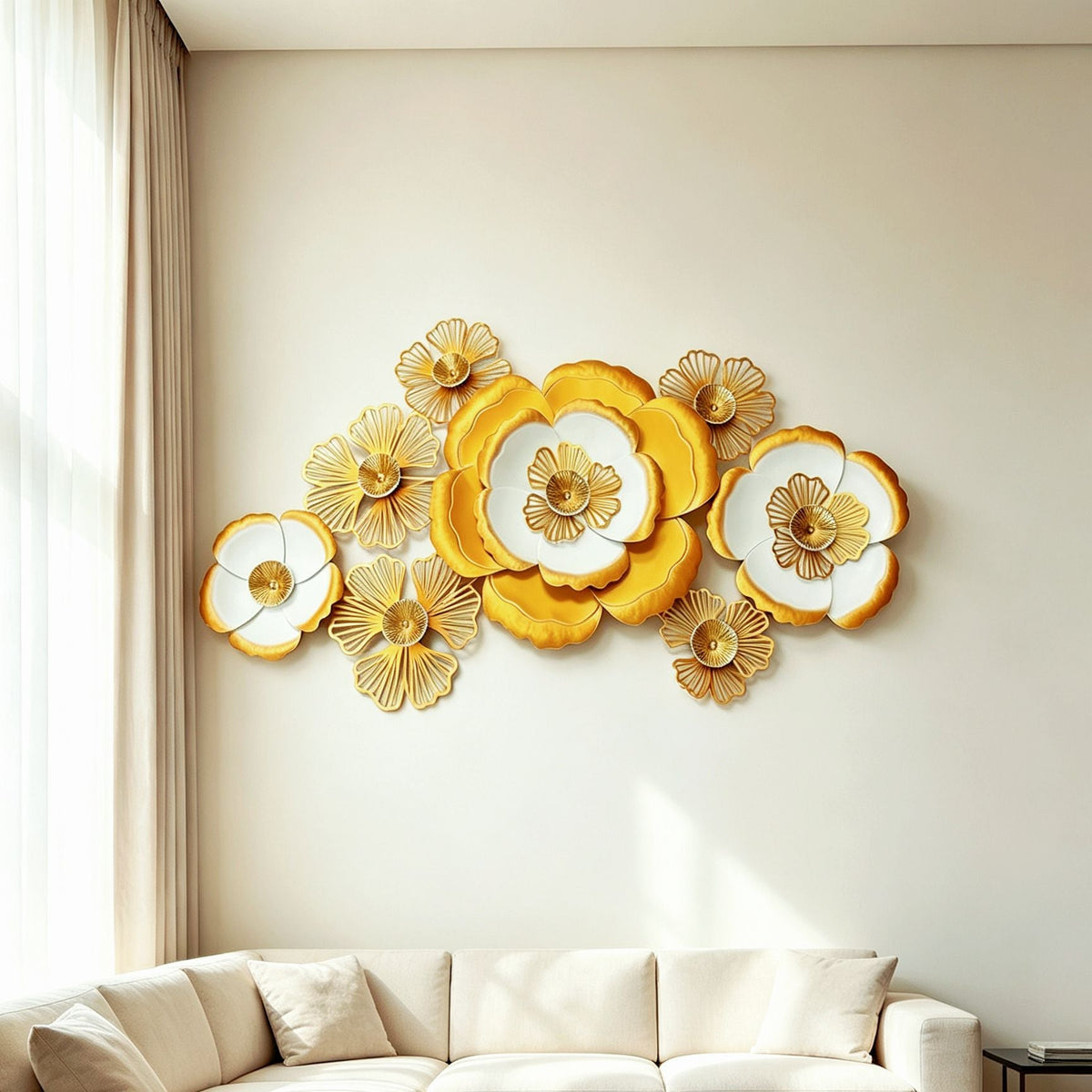 Decorative Metal Floral Wall Art Sculpture | Kelmera