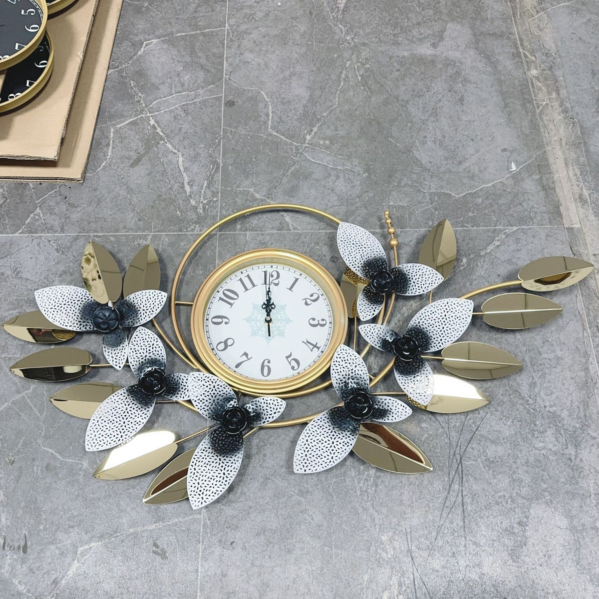 Decorative Metal Floral Wall Clock | Kelmera
