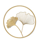 Decorative Metal Ginkgo Leaf Wall Art Green 18 Inch Yellow | Kelmera