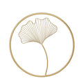 Decorative Metal Ginkgo Leaf Wall Art Green 18 Inch Yellow | Kelmera
