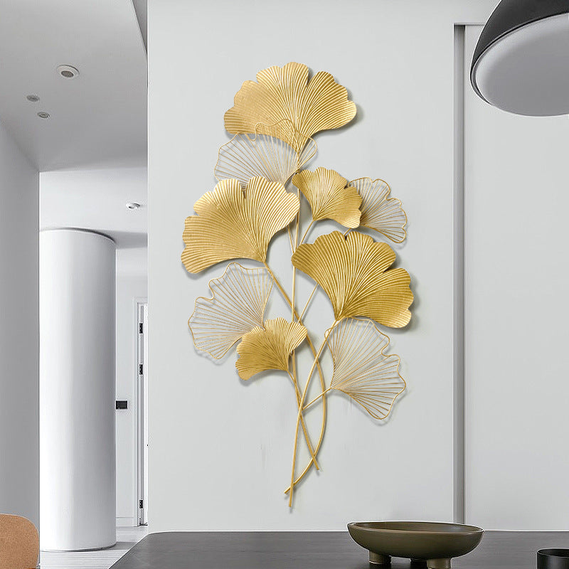 Decorative Metal Ginkgo Wall Sculpture | Kelmera