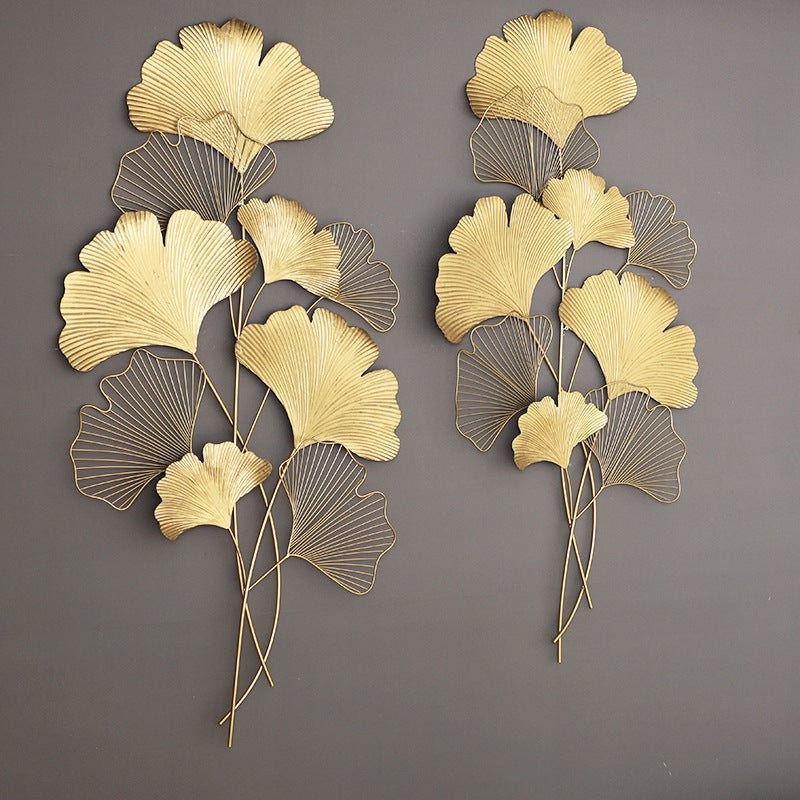 Decorative Metal Ginkgo Wall Sculpture | Kelmera