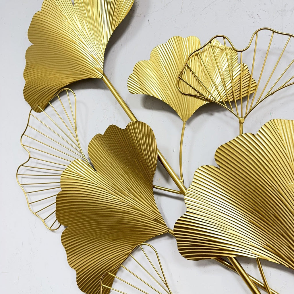 Decorative Metal Ginkgo Wall Sculpture | Kelmera