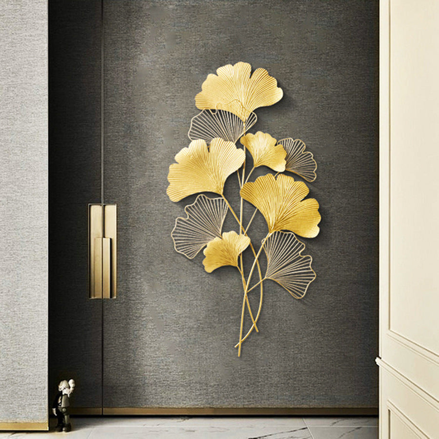 Decorative Metal Ginkgo Wall Sculpture | Kelmera