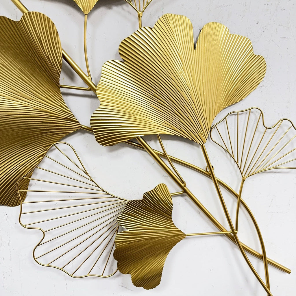 Decorative Metal Ginkgo Wall Sculpture | Kelmera