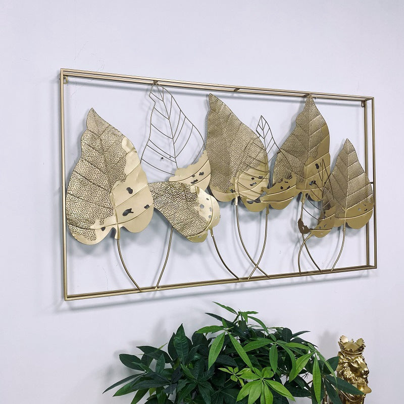 Decorative Metal Leaf Wall Art Sculpture Gold | Kelmera