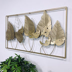 Decorative Metal Leaf Wall Art Sculpture Gold | Kelmera