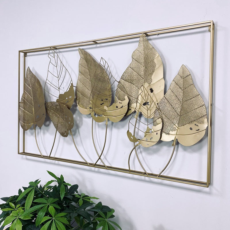 Decorative Metal Leaf Wall Art Sculpture Gold | Kelmera