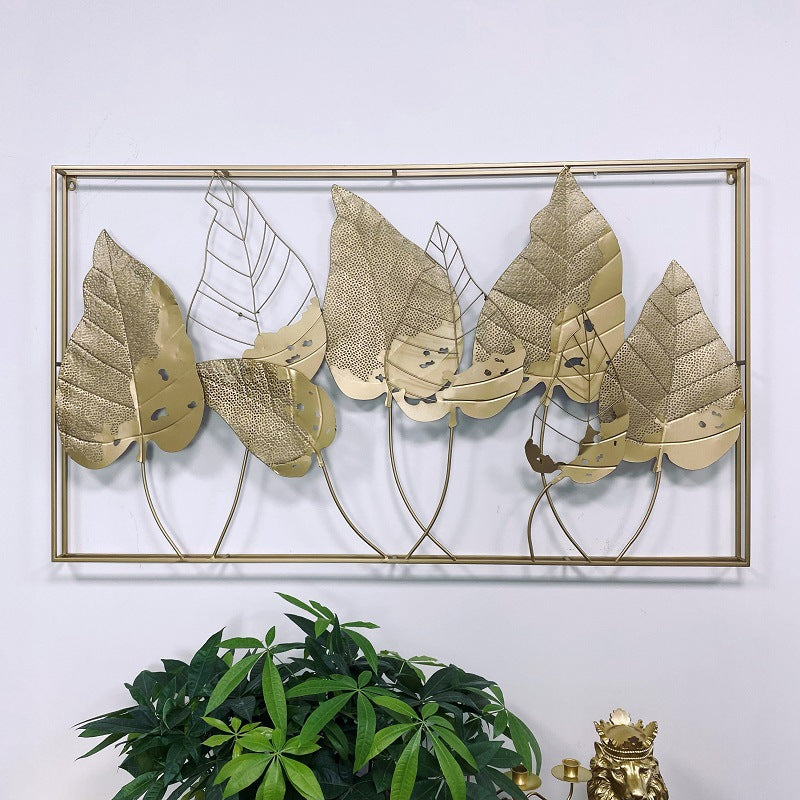 Decorative Metal Leaf Wall Art Sculpture Gold | Kelmera