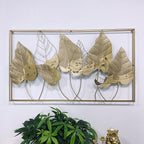 Decorative Metal Leaf Wall Art Sculpture Gold | Kelmera