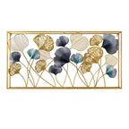 Decorative Metal Wall Art Sculpture with Ginkgo Leaf Design 47 × 2 × 24 Inch | Kelmera