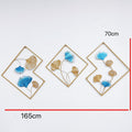 Decorative Metal Wall Art Set with Ginkgo Leaf and Floral Design | Kelmera