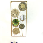 Decorative Metal Wall Art with Tropical Leaf and Mirror Design | Kelmera