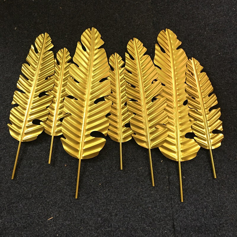 Decorative Metallic Leaf Wall Art Set | Kelmera