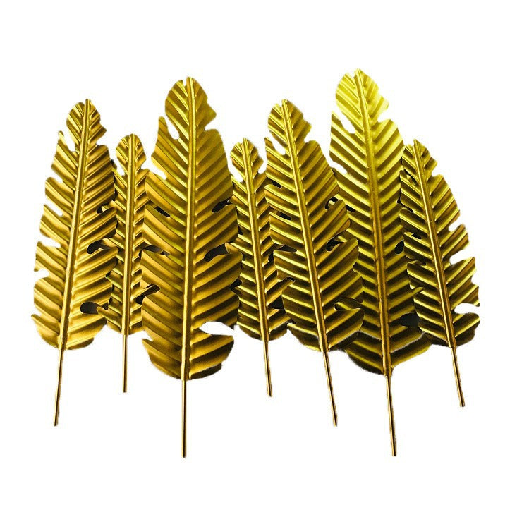 Decorative Metallic Leaf Wall Art Set | Kelmera