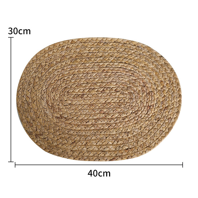 Decorative Natural Fiber Oval Design | Kelmera