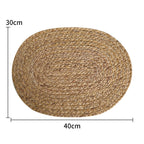 Decorative Natural Fiber Oval Design | Kelmera