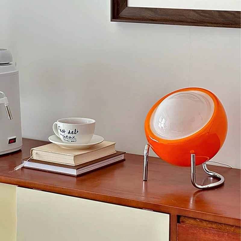Decorative Orb LED Table Lamp with Chrome Tripod Legs | Kelmera