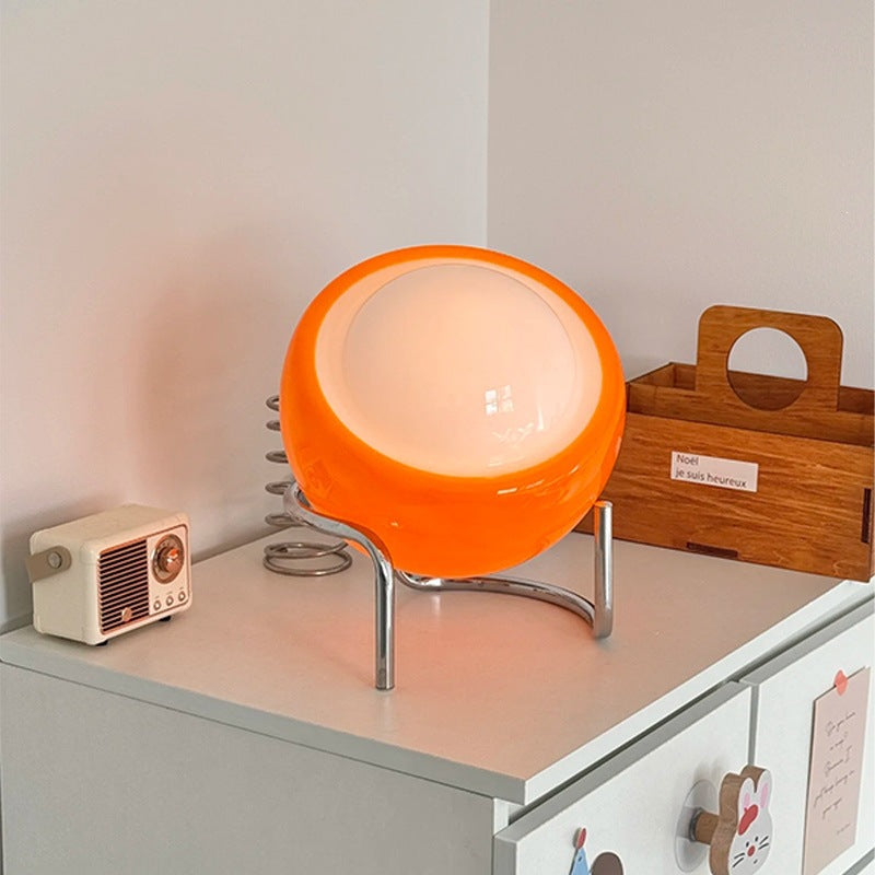 Decorative Orb LED Table Lamp with Chrome Tripod Legs | Kelmera