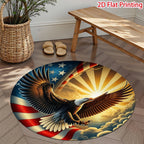 Decorative Patriotic Heart-Shaped Area Rug | Kelmera