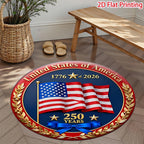 Decorative Patriotic Heart-Shaped Area Rug | Kelmera