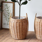 Decorative Plant Basket Woven Natural Fiber Handcrafted | Kelmera
