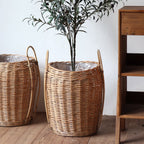 Decorative Plant Basket Woven Natural Fiber Handcrafted | Kelmera