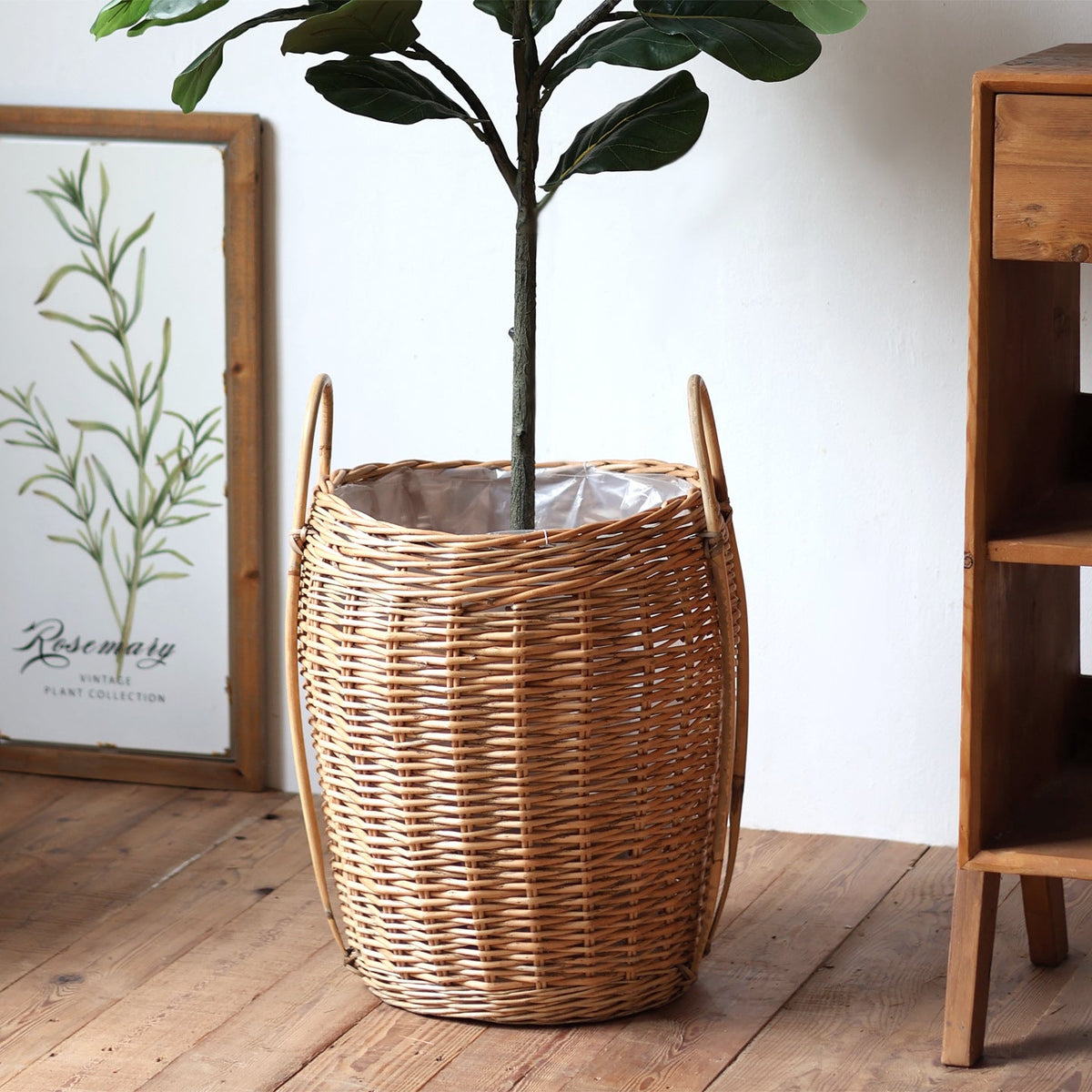 Decorative Plant Basket Woven Natural Fiber Handcrafted | Kelmera