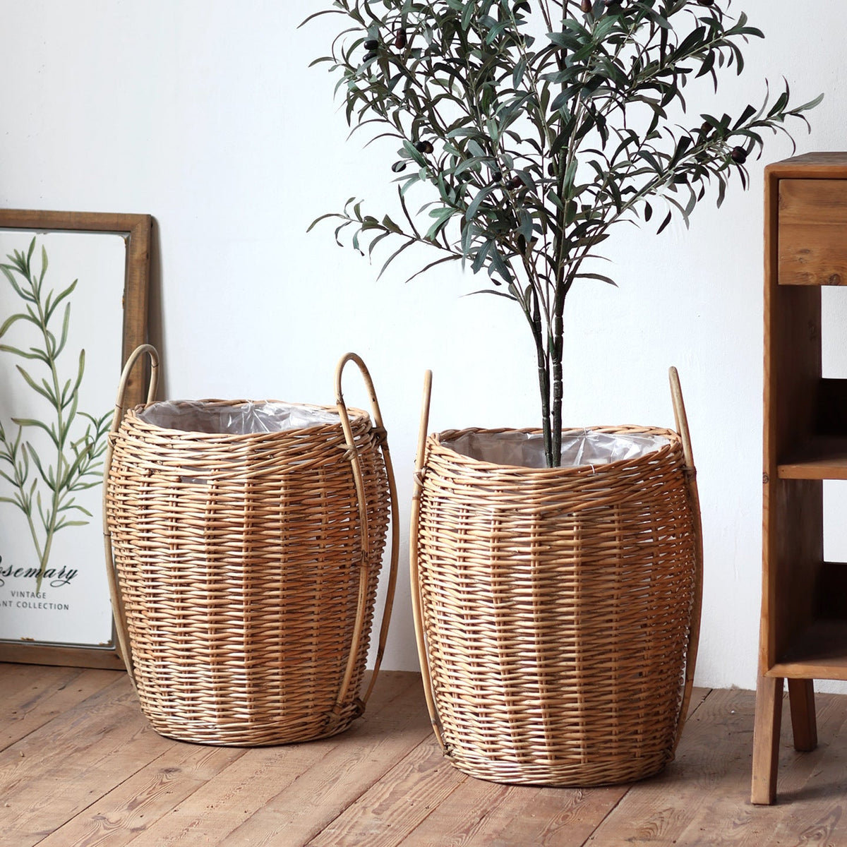 Decorative Plant Basket Woven Natural Fiber Handcrafted | Kelmera