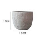 Decorative Plant Container made of Handmade Ceramic with Leaf Pattern | Kelmera