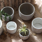 Decorative Plant Container made of Handmade Ceramic with Leaf Pattern | Kelmera