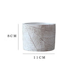 Decorative Plant Container made of Handmade Ceramic with Leaf Pattern | Kelmera