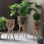 Decorative Plant Container Woven Natural Fiber Soft Textile | Kelmera