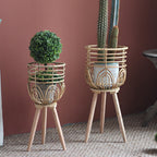 Decorative Plant Container Woven Natural Fiber Soft Textile | Kelmera