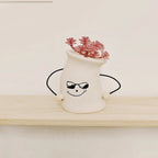 Decorative Plant Pot White Green | Kelmera