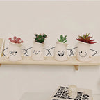 Decorative Plant Pot White Green | Kelmera