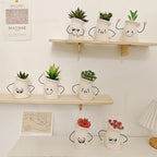 Decorative Plant Pot White Green | Kelmera